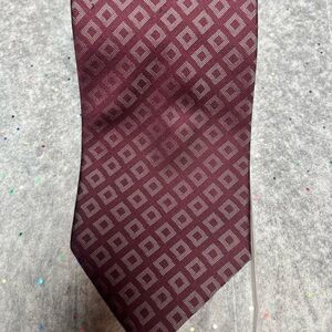 Armani Collezioni Maroon Diamond Pattern Tie